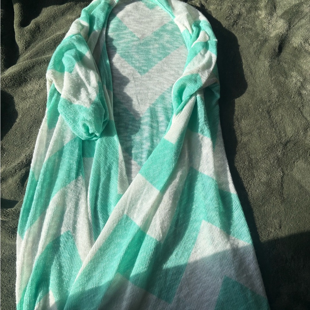 Maurices Mint and White Knit Top